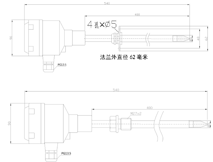 高溫型溫濕度傳感變送器 GW100-B